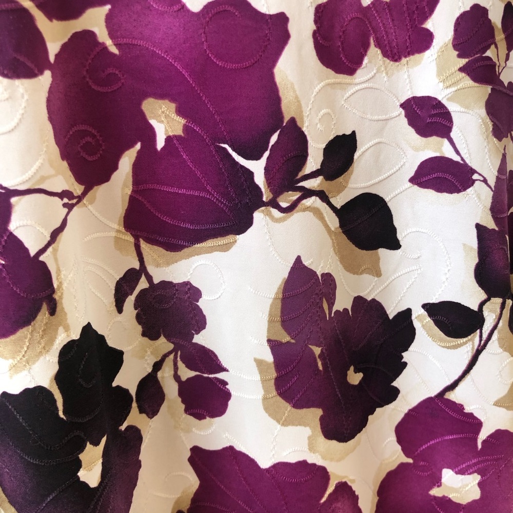 JM Womens Purple Floral Top - Picture 3 of 5
